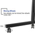 Table,Black,05#1-60BK-S8-US SogesGame Side Table with Wheels, Home Snack Side Table with Castors Mobile End