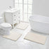 Walensee Bathroom Rug, Non Slip Bath Mat (24x17 Inch Ivory), Water Absorbent Super Soft Chenille for Shower Floor