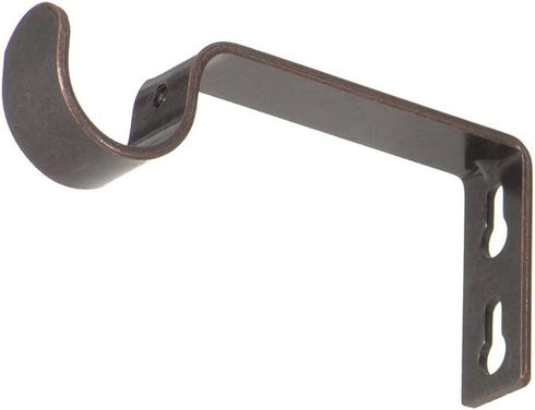 Ivilon Fixed Brackets for Curtain Rods - Set of 2 for 7/8 or 1 Inch Rods, Oil Rubbed Bronze