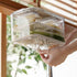 SANNO Refrigerator Food Storage Containers - Stackable Bin Organizer with Vented Lids and Removable Drain Tray
