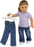 Emily Rose Value 5 Pack Painted White Wooden Doll Clothing Hangers - 18" for 16-inch - 18-inch Doll Clothes