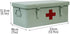 Xbopetda Set-Green First Aid Medicine Box, First Aid Kit Supplies Bin, Metal Medicine Storage Tin, First Aid Empty Box