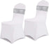 SquarePie Pack of 10 Sequin Chair Sashes, Silver Sparkling Decorative Bands for Wedding Banquet Party Decor