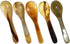 Uonlytech 5Pcs Buffalo Horn Caviar Spoons - Small Dessert & Coffee Spoons for Kitchen Flatware