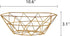 Geometric Metal Wire Fruit Bowl, Iron Arts Fruit Storage Baskets for Kitchen Counter (Gold, Normal) by IBWell