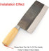 2 Pack Wooden Round Grip Kitchen Knife Handle Replacement for Chinese Chef's Knives, Vegetable Meat Cleaver