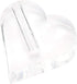 24k Rose Display Stand - Heart-Shaped Stand for Single Real Roses or Artificial Flower Base, Transparent Shelf Support