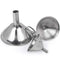 Stainless Steel Funnels, 3 Pack - Small Metal Funnels with Handles for Kitchen Transfer of Liquid, Oils, Spices, 2.9 &