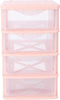 STOBOK 4 Layers Plastic Storage Drawer, Multifunctional Desktop Organizer for Home and Office