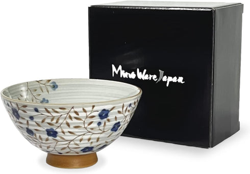 Traditional Japanese Ceramics Rice Bowl Chawan Pottery, Dishwasher Microwave Safe, Made in Japan (Kohiki Kozakura,
