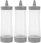 UPKOCH 3 Pack Inverted Condiment Squeeze Bottles, 12 oz Upside Down Plastic