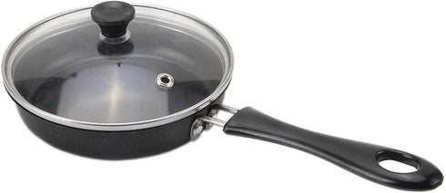 Egg Frying Pan, 4.7-Inch Small Nonstick Pan with Lid, Heat Resistant Skillet for Cooking, Portable Omelet Pan