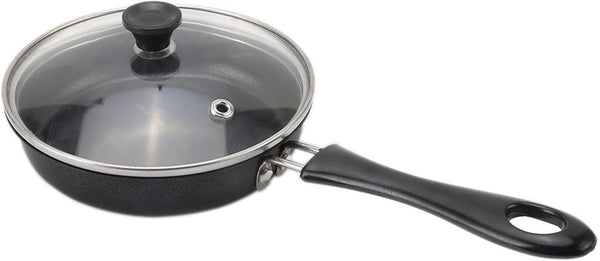 Egg Frying Pan, 4.7-Inch Small Nonstick Pan with Lid, Heat Resistant Skillet for Cooking, Portable Omelet Pan