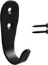 MsBong 12 Pcs Black Coat Hooks for Wall, Heavy Duty Wall Mounted Hooks for Coats, Key, Towel, Bags
