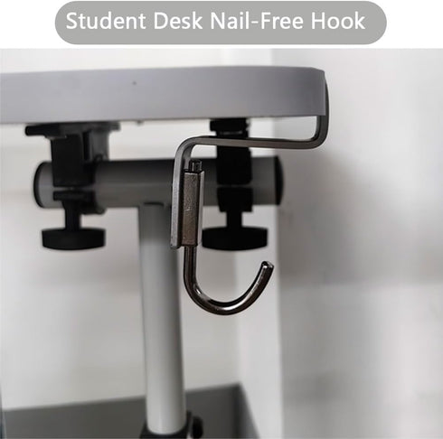 2 Pcs Desk Hook, Student Desktop Nail-Free Hook, Table Hook for Schoolbag, Space Aluminium Alloy Hanger Hooks