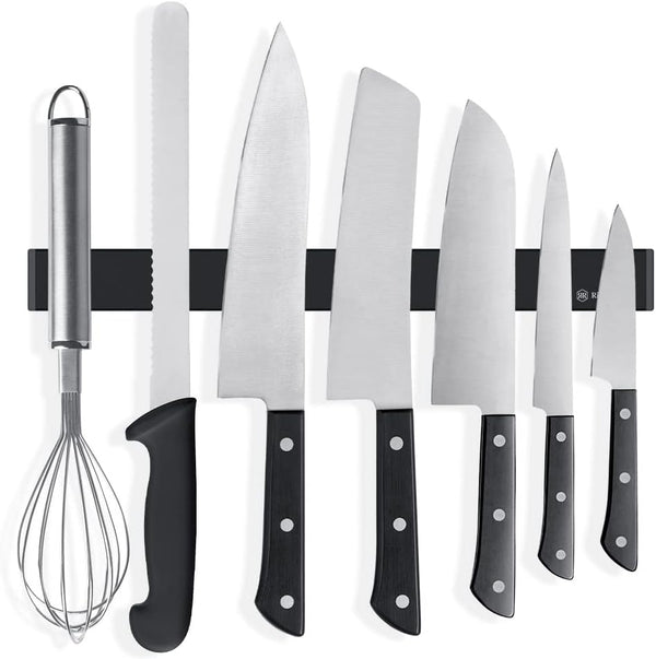 Rich&Ray 12 Inch Knife Magnetic Strip - No Drilling Kitchen Knife Holder for Wall, Stainless Steel Organizer Bar