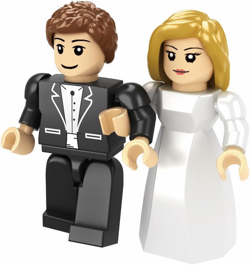 Brick'Em Young Nativity Bricks Bride & Groom Figurines - Building Brick Figures - Mix