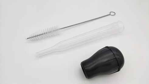 Turkey Baster Set, Injector Syringe with Cleaning Brush, 11.5 inch Baster for BBQ Grill Baking Kitchen
