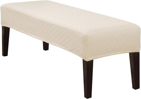 SearchI Dining Bench Cover, Stretch Washable Long Bench Seat Covers, Rectangle Dining