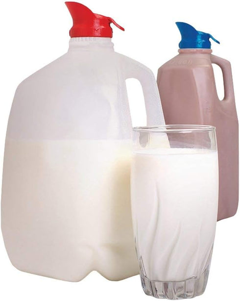 Jokari Milk Spout Pouring Gadget, 4 Spouts Total (2 Packs), Easy Pour Spout for Gallon Milk Jugs and Juice Bottles