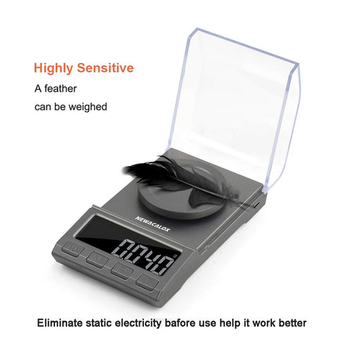 Digital Milligram Scale, NEWACALOX 100g x 0.001g High Precision Jewelry Scale, Portable for Reloading