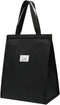FUXINGYAO Reusable Lunch Bag, Insulated Lunch Tote for Adult Women Men, Perfect for Work, Beach or Travel (Black)