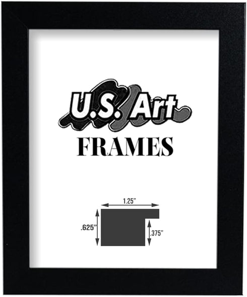 13x19-Inch Picture Frame, Smooth Wrapped Finish, Satin Black, 100% American Wood Composite MDF
