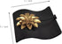 Counter OwlGift Black Flat Napkin Holder w/Golden Flower Weighted Arm, Metal Cocktail Napkin Dispenser, Kitchen Paper