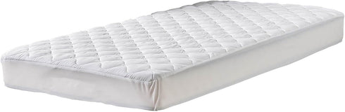 Waterproof Quilted RV Bunk Mattress Protector Pad for 30 x 75 Narrow Twin Camper Bed, Padded Cot Size Cover