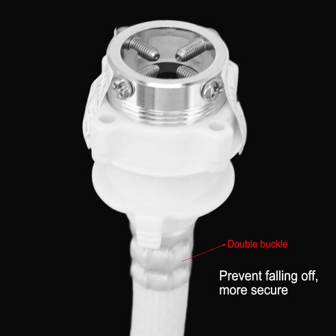 Washing Machine Water Inlet Hose, Double Buckle Fixation G3/4 Thread Soft PVC Hoses with Metal Connector (2m)