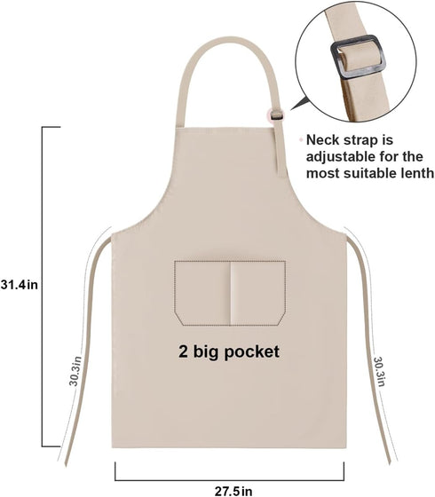 Funny Aprons for Women with Pockets, Cute Birthday Christmas Gifts for Cooking, Baking, Mom, Wife, Friends