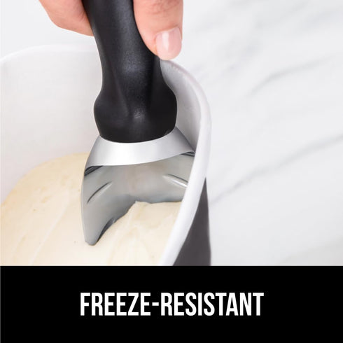 GORILLA GRIP Heavy Duty Ice Cream Scoop, BPA-Free, Dishwasher Safe, Comfortable Zinc Alloy Handle, Professional Scooper