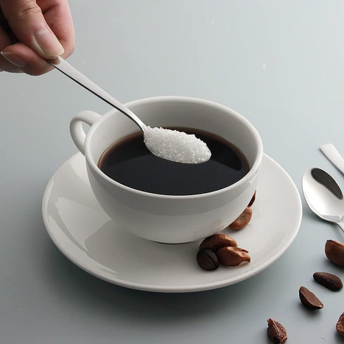 6-Piece Mini Espresso Spoons, 5.1-Inch Stainless Steel Coffee Spoons for Dessert and Ice Cream