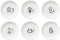 FUYU 6pcs Cute Cat Ceramic Sauce Plate, Snack Plate, Side Dish, 4 inches