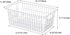 SANNO Large Freezer Baskets Metal Storage Organizer Bin Basket, Wire Storage Basket for Kitchen Pantry Bathroom, Set of