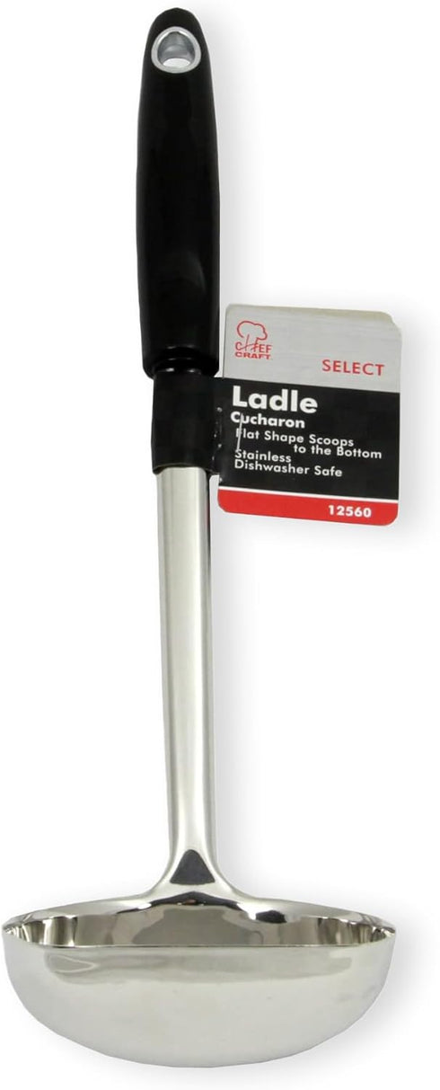 Chef Craft Select 13 Inch Ladle, Stainless Steel