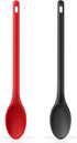 Long Handle Silicone Mixing Spoon, 12" Nonstick Heat-Resistant Rubber Stirring Spoon for Cooking and Baking