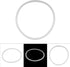 Replacement Clear Silicone Gasket Sealing for Home Pressure Cooker, 6 Sizes (Diameter 24cm/9.44in)