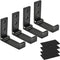 Folding Coat Hooks - Foldable Wall Hooks for Hanging, Pack of 4 Aluminum Alloy Cloth Hanger