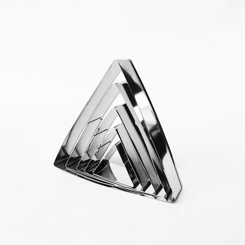 SK Triangle Shape Cookie Cutter Set, Stainless Steel, 5-Piece, Small (2.7in)