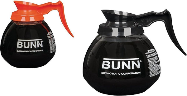 Generic Coffee Pot Decanter/Carafe, 1 Black 1 Orange Regular, 12 Cup Capacity, Set