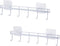YYaaloa 2Pack Wall Hooks - Coat Hat Hook White Rack with 6 Hooks for Key Hanger and Clothes Holder