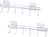 YYaaloa 2Pack Wall Hooks - Coat Hat Hook White Rack with 6 Hooks for Key Hanger and Clothes Holder