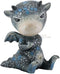 Mythical Vicious Baby Dragon Sitting Fantasy Figurine