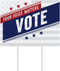 Your Voice Matters Red, White, and Blue Yard Sign, 18 x 14 Inches, Political Lawn Décor