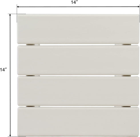 Kcelarec 1-White) Patio Side Table, Pool Composite Patio Table,HDPE End Tables for Backyard,Pool, Indoor Companion