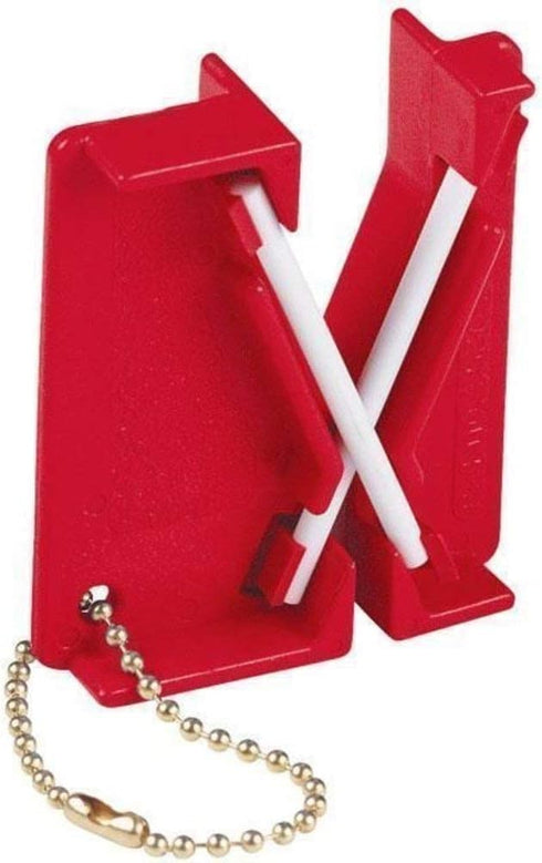 Lansky Mini Crock Sticks Knife Sharpener, Portable Keychain Tool, Ceramic Honing Rod for Knives - LCKEY
