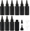 NANSHINE 10pcs 60ml Black Plastic Squeeze Dispensing Bottles for DIY Crafts, Glue, Liquids