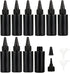 NANSHINE 10pcs 60ml Black Plastic Squeeze Dispensing Bottles for DIY Crafts, Glue, Liquids