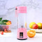 Generic Portable Blender, USB Rechargeable, 380ml Capacity, Pink, with 6-leaf Stainless Steel Blades, Single-button Operation, Easy to Clean by Generic